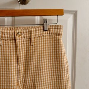 Madewell Wide-Leg Crop Yellow Pants